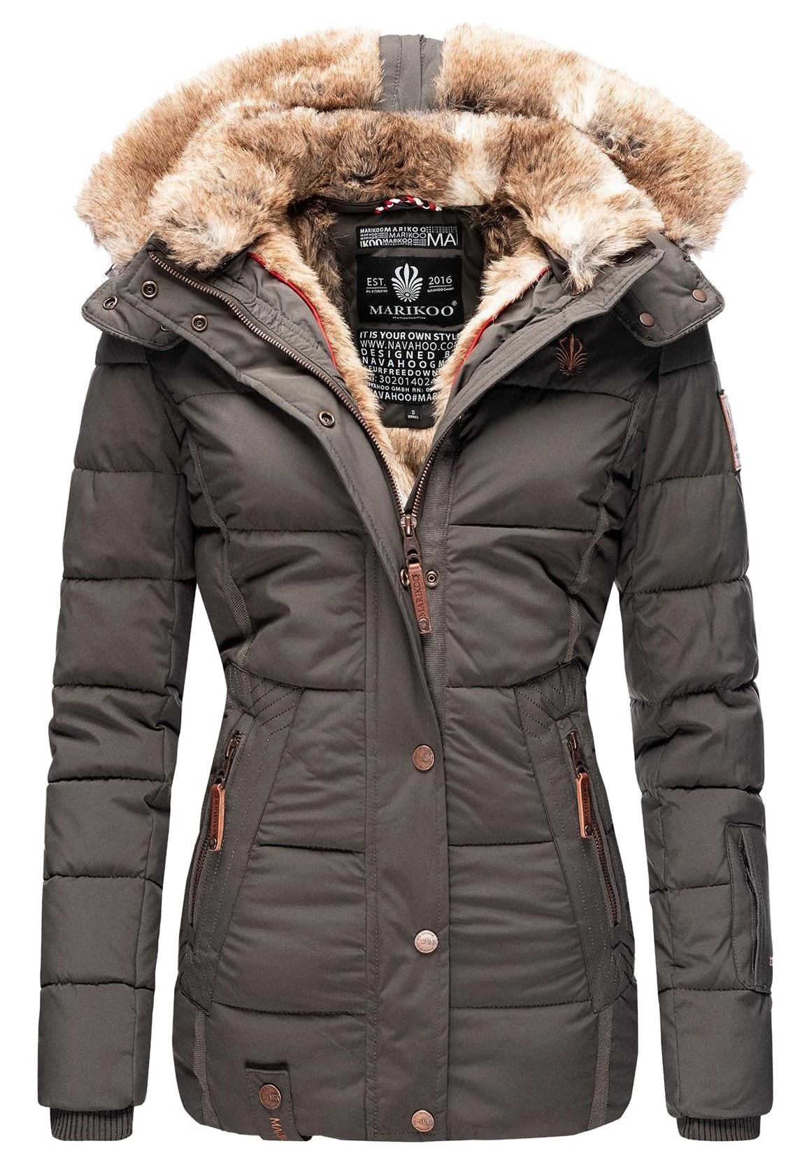 Marikoo Nekoo - Winterjas - Dark Grey 1 Marikoo Nekoo - Winterjas - Dark Grey