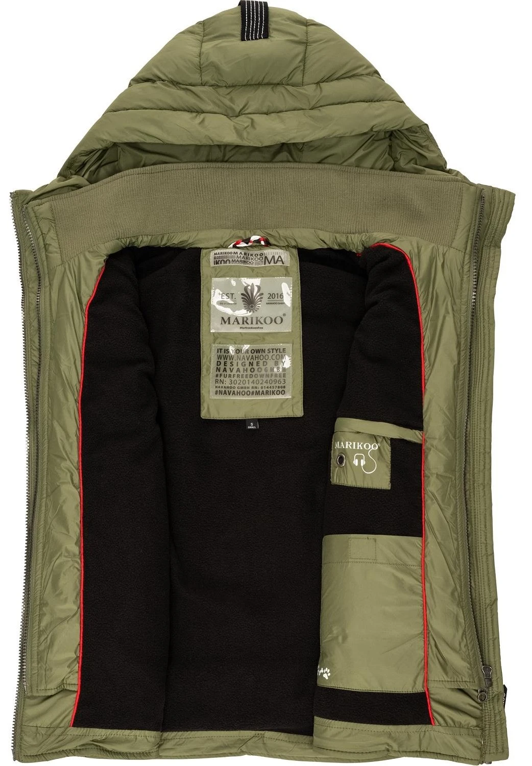 Marikoo Taisaa - Bodywarmer - Olive 3 Marikoo Taisaa - Bodywarmer - Olive - Afbeelding 3