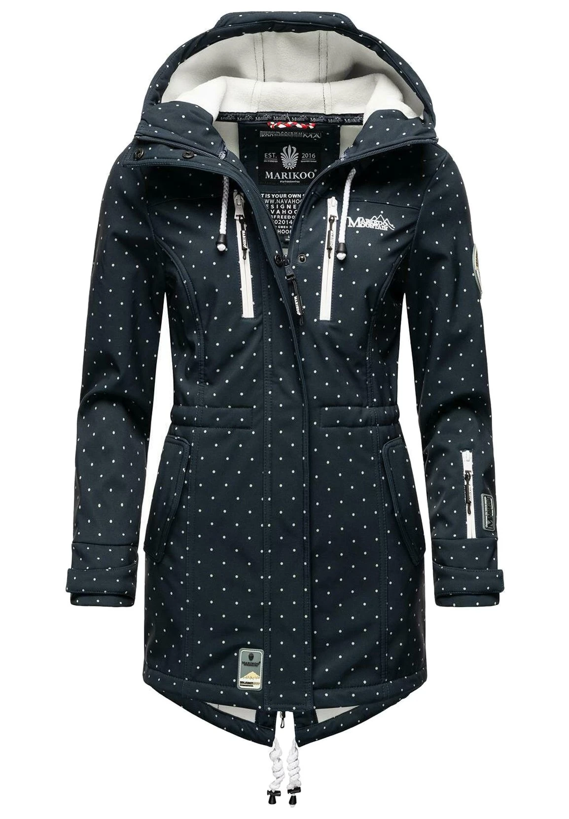 Marikoo Zimtzicke - Parka - Navy Dots 1 Marikoo Zimtzicke - Parka - Navy Dots
