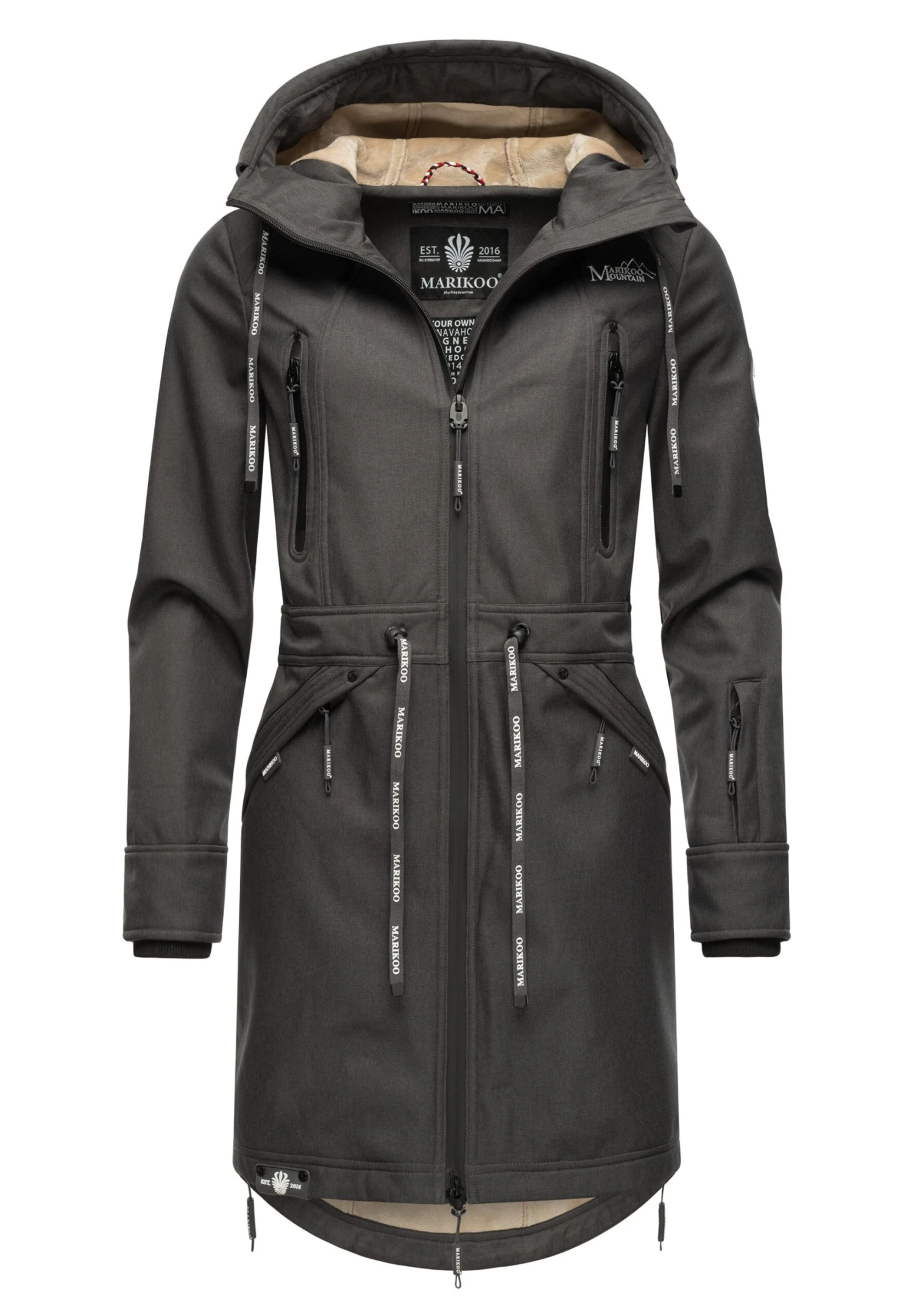Marikoo Racquelle - Parka - Dark Grey 3 Marikoo Racquelle - Parka - Dark Grey - Afbeelding 3