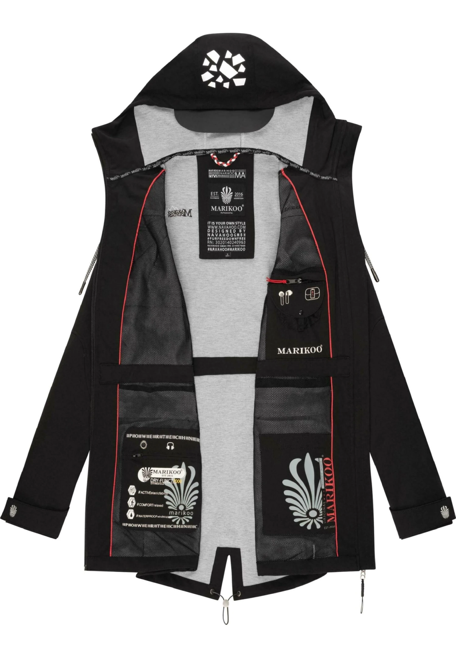 Marikoo Ulissaa - Regenjas - Black 5 Marikoo Ulissaa - Regenjas - Black - Afbeelding 5