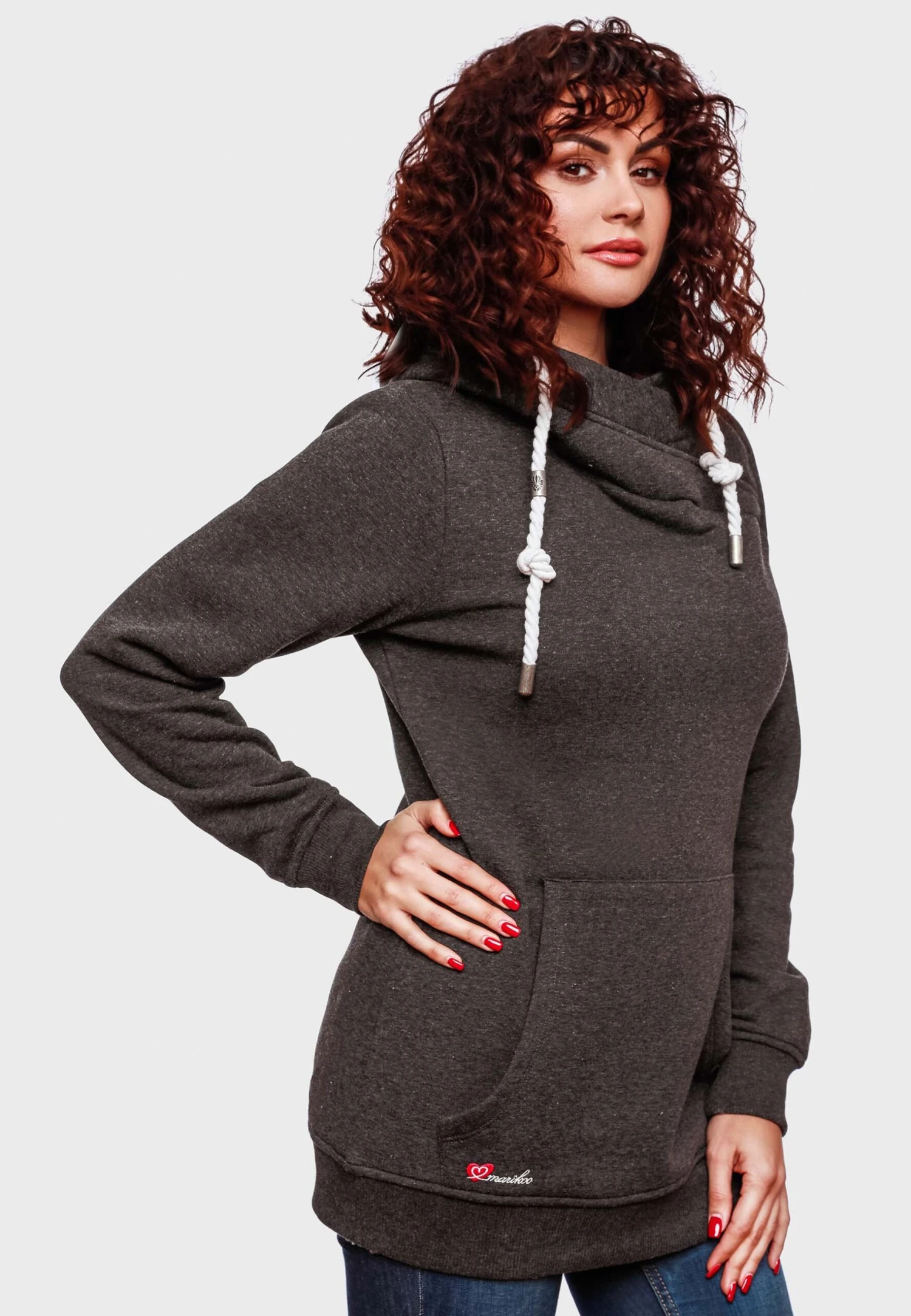 Marikoo Izuyaa - Hoodie - Dark Grey Melange 3 Marikoo Izuyaa - Hoodie - Dark Grey Melange - Afbeelding 3