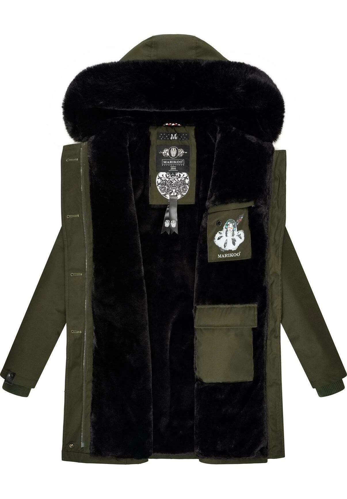 Marikoo Karambaa - Winterjas - Olive 2 Marikoo Karambaa - Winterjas - Olive - Afbeelding 2