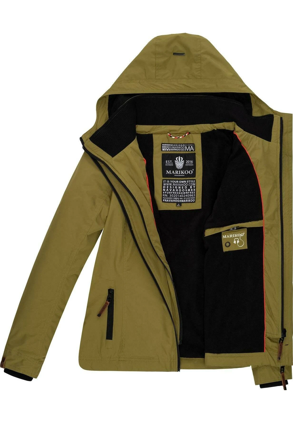 Marikoo Erdbeere - Outdoorjas - Moss Green 4 Marikoo Erdbeere - Outdoorjas - Moss Green - Afbeelding 4