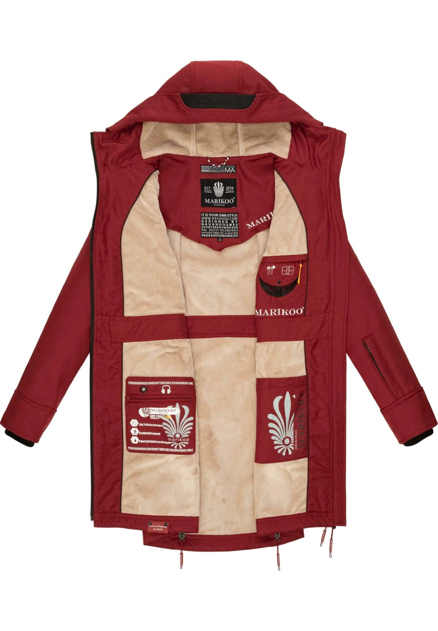 Marikoo Racquelle - Parka - Blood Red 5 Marikoo Racquelle - Parka - Blood Red - Afbeelding 5