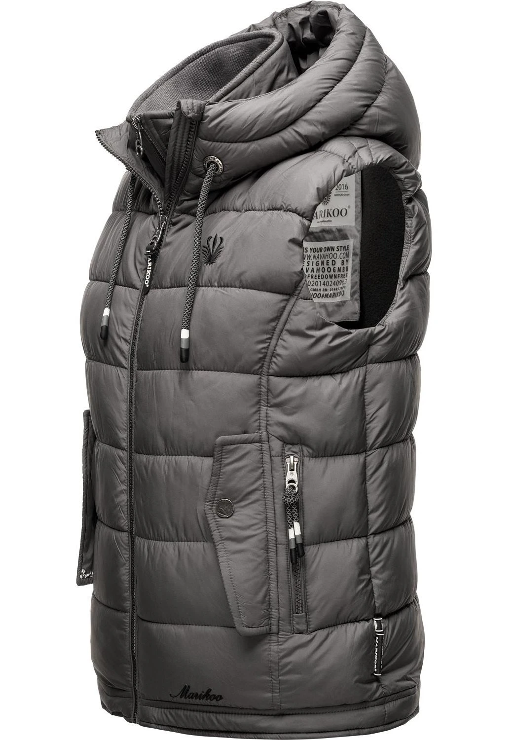 Marikoo Taisaa - Bodywarmer - Dark Grey 4 Marikoo Taisaa - Bodywarmer - Dark Grey - Afbeelding 4