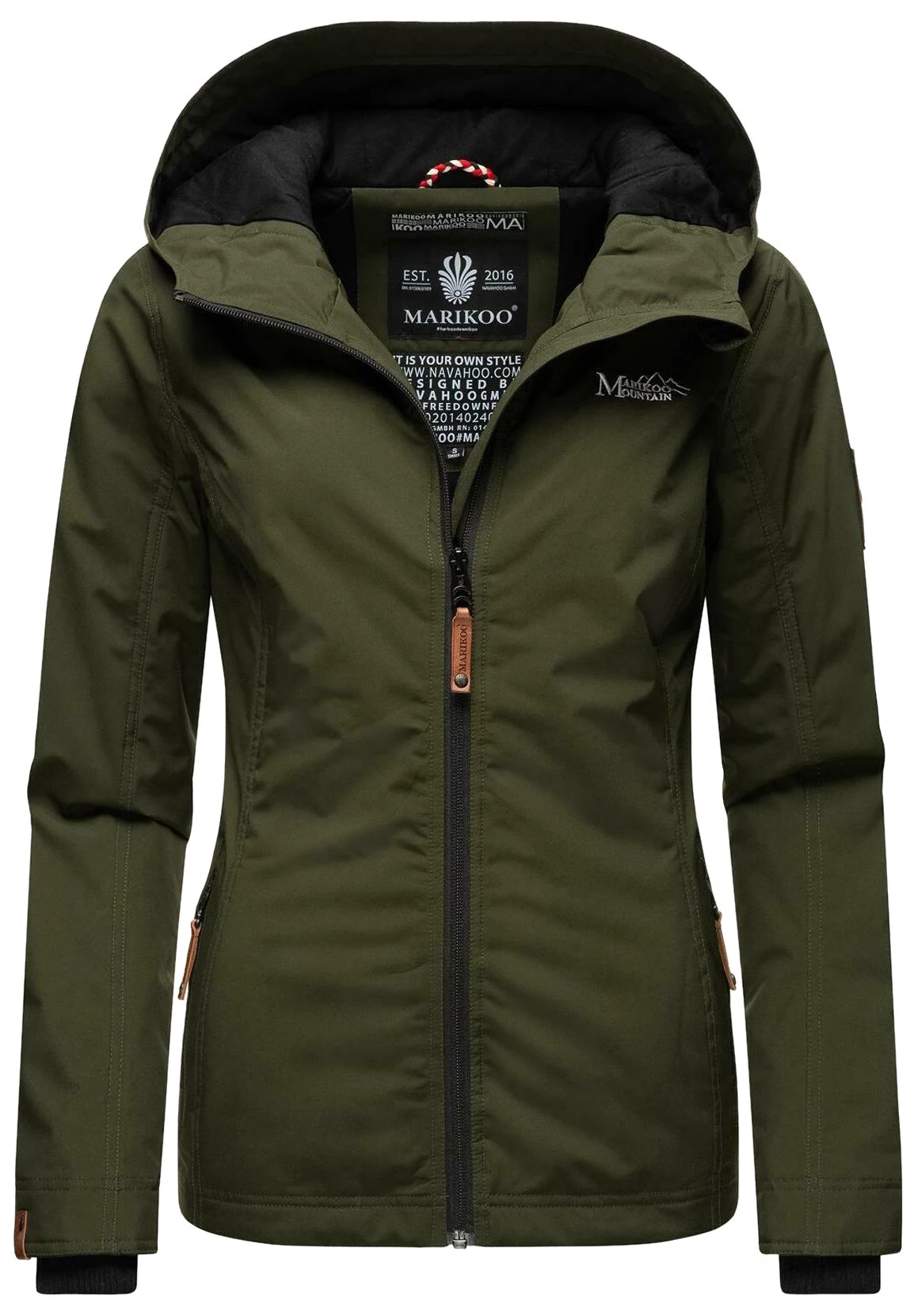 Marikoo Brombeere - Outdoorjas - Olive 5 Marikoo Brombeere - Outdoorjas - Olive - Afbeelding 5