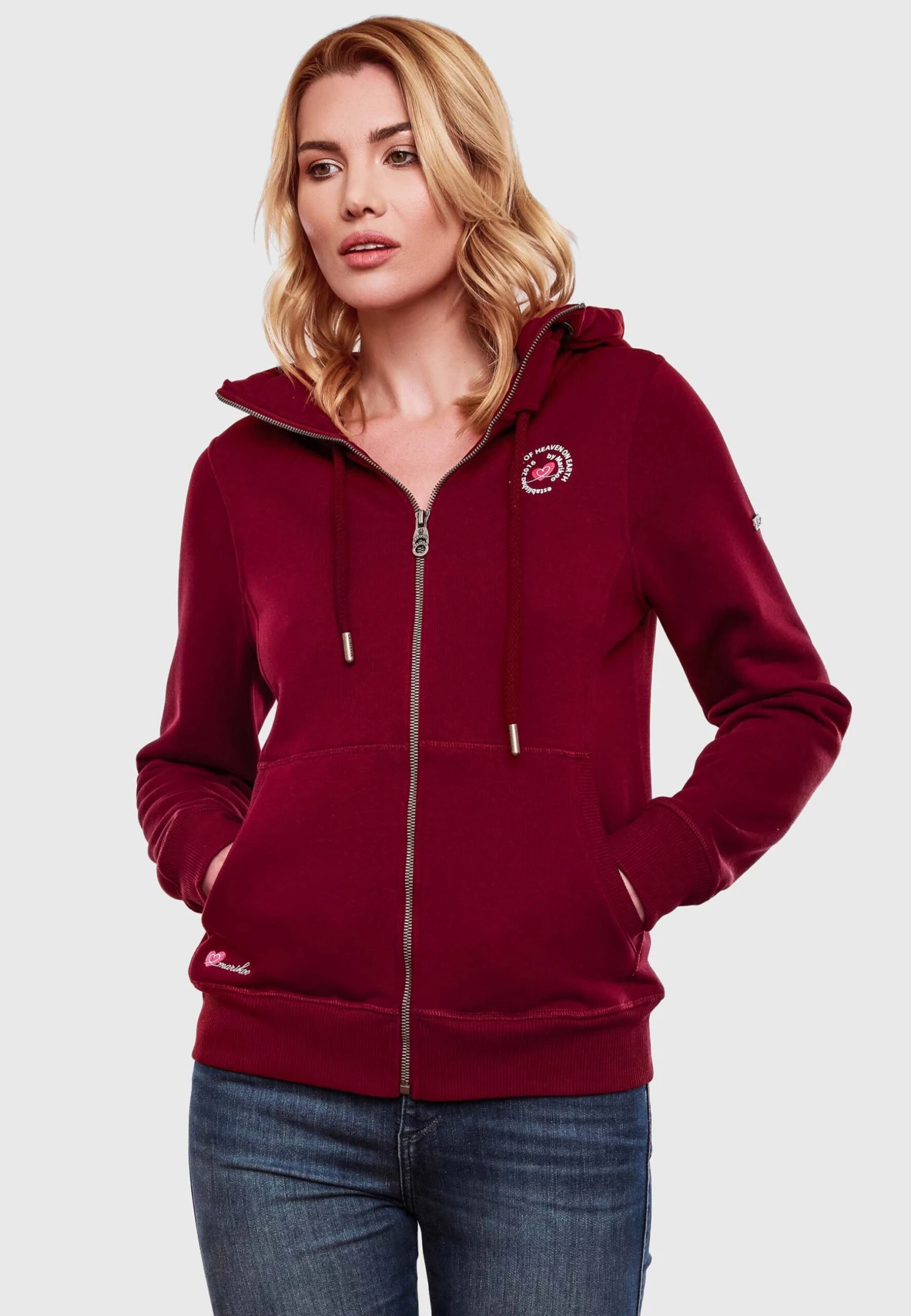 Marikoo Setsunaa - Sweater Met Rits - Bordeaux 1 Marikoo Setsunaa - Sweater Met Rits - Bordeaux