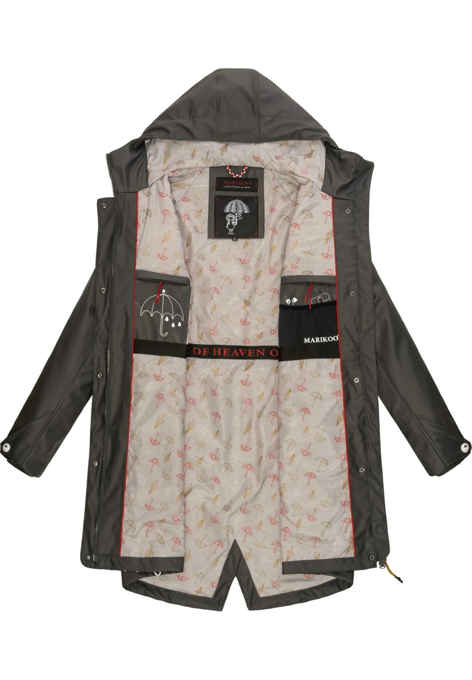 Marikoo Dancing Umbrella - Regenjas - Dark Grey 3 Marikoo Dancing Umbrella - Regenjas - Dark Grey - Afbeelding 3