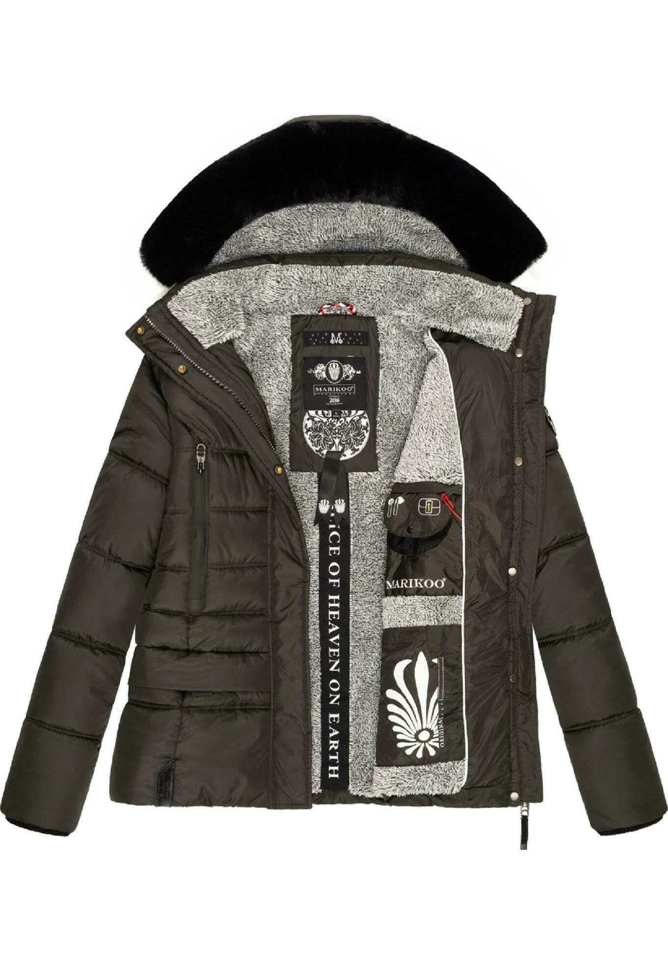 Marikoo Loveleen - Winterjas - Dark Grey 6 Marikoo Loveleen - Winterjas - Dark Grey - Afbeelding 6