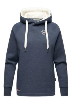 Marikoo Hoodie - Mottled Dark Blue