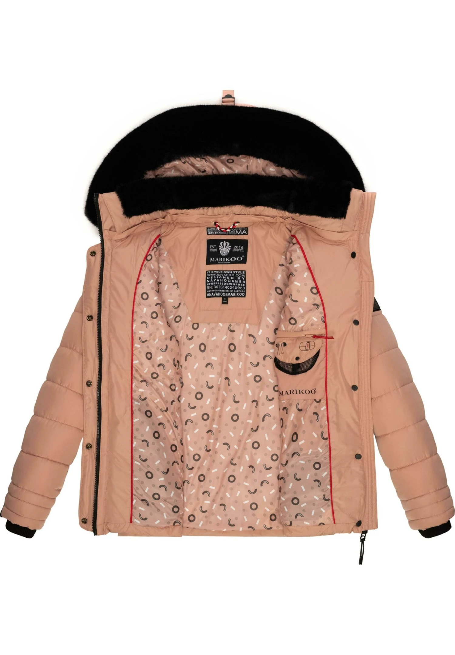 Marikoo Qesraa - Winterjas - Rose 6 Marikoo Qesraa - Winterjas - Rose - Afbeelding 6