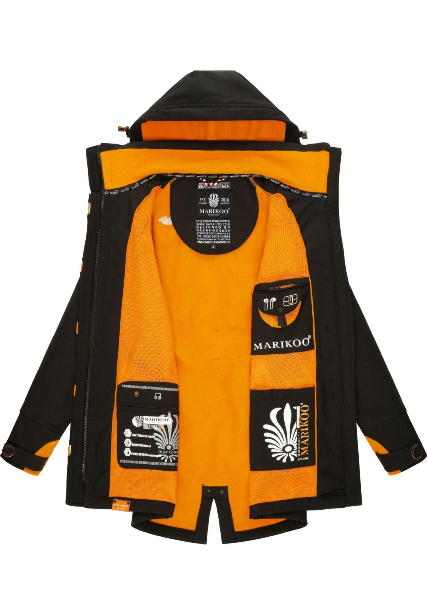 Marikoo Soulinaa - Parka - Black 4 Marikoo Soulinaa - Parka - Black - Afbeelding 4