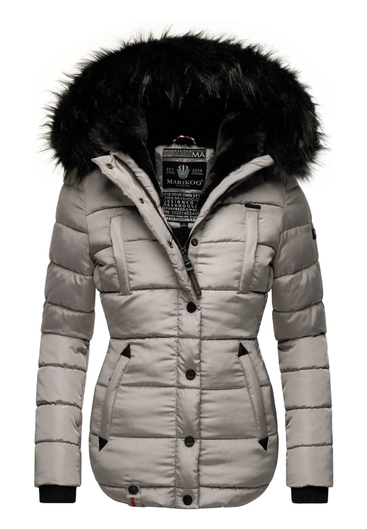 Marikoo Lotusblüte - Winterjas - Zinc Grey 1 Marikoo Lotusblüte - Winterjas - Zinc Grey