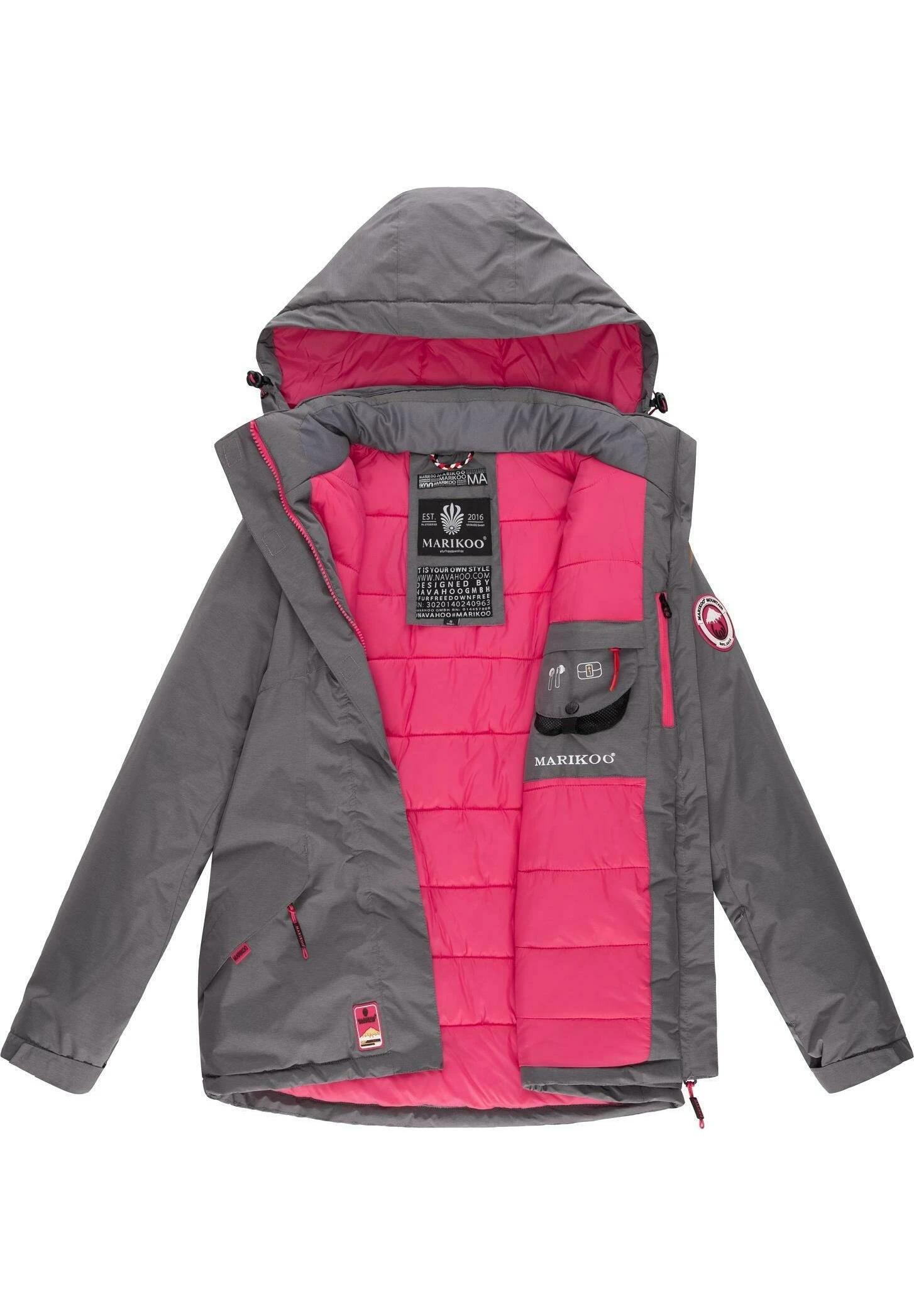 Marikoo Winterjas - Grey 4 Marikoo Winterjas - Grey - Afbeelding 4