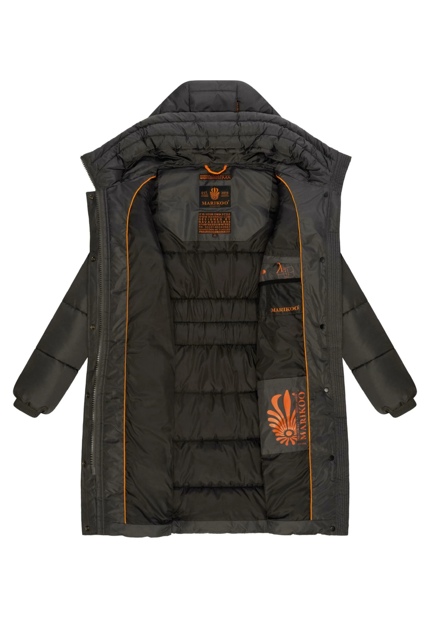 Marikoo Yuikoo - Winterjas - Anthracite 4 Marikoo Yuikoo - Winterjas - Anthracite - Afbeelding 4