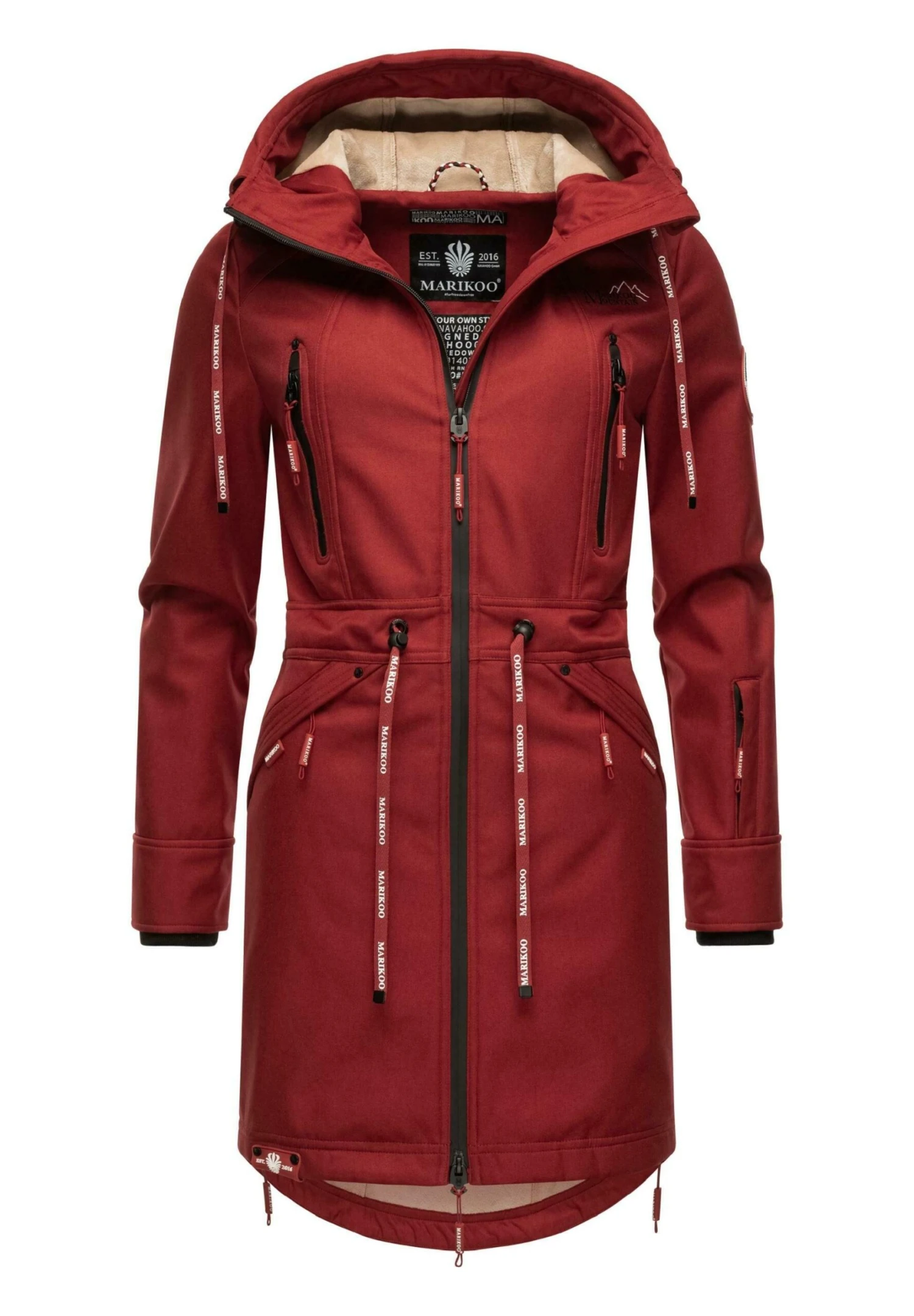 Marikoo Racquelle - Parka - Blood Red 4 Marikoo Racquelle - Parka - Blood Red - Afbeelding 4