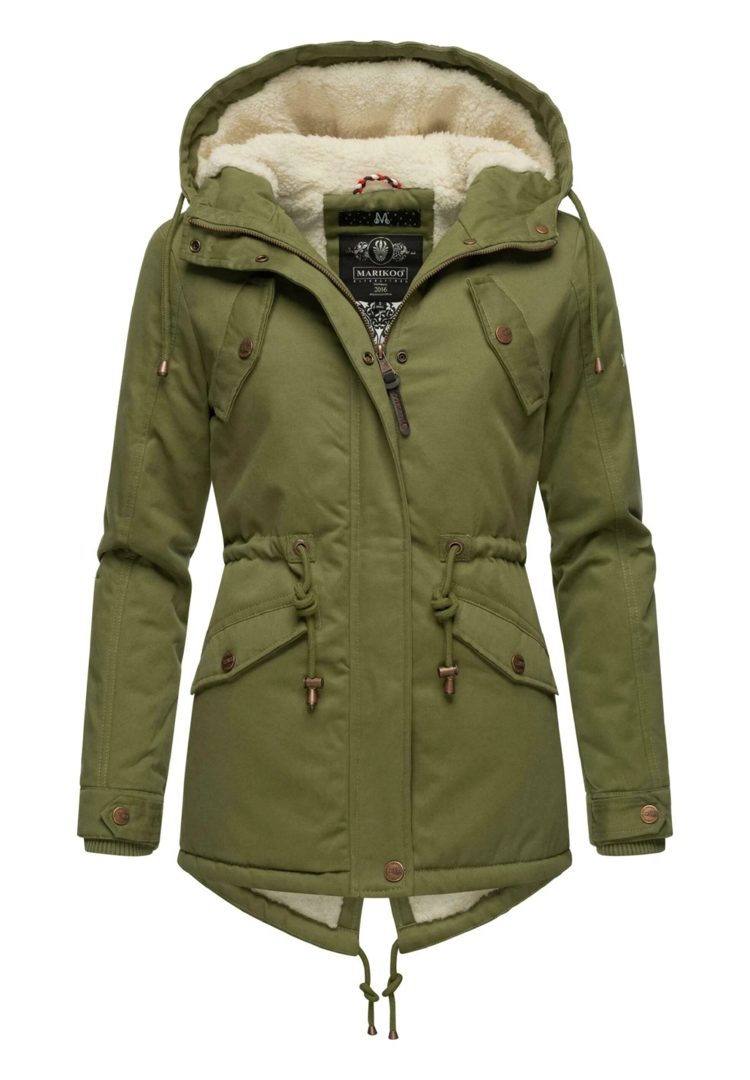 Marikoo Manolya - Winterjas - Dusty Olive 1 Marikoo Manolya - Winterjas - Dusty Olive