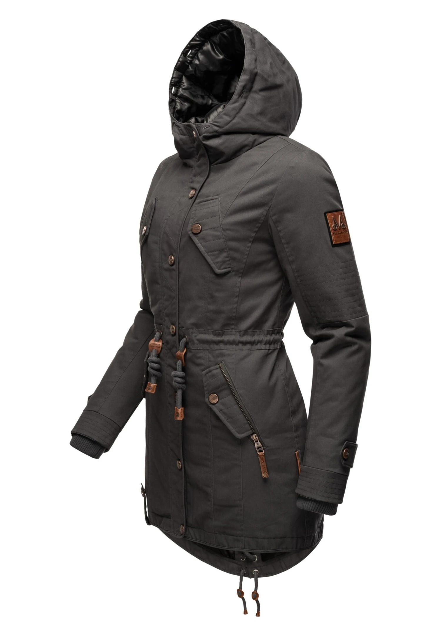 Marikoo Viva- Winterjas - Dark Grey 6 Marikoo Viva- Winterjas - Dark Grey - Afbeelding 6