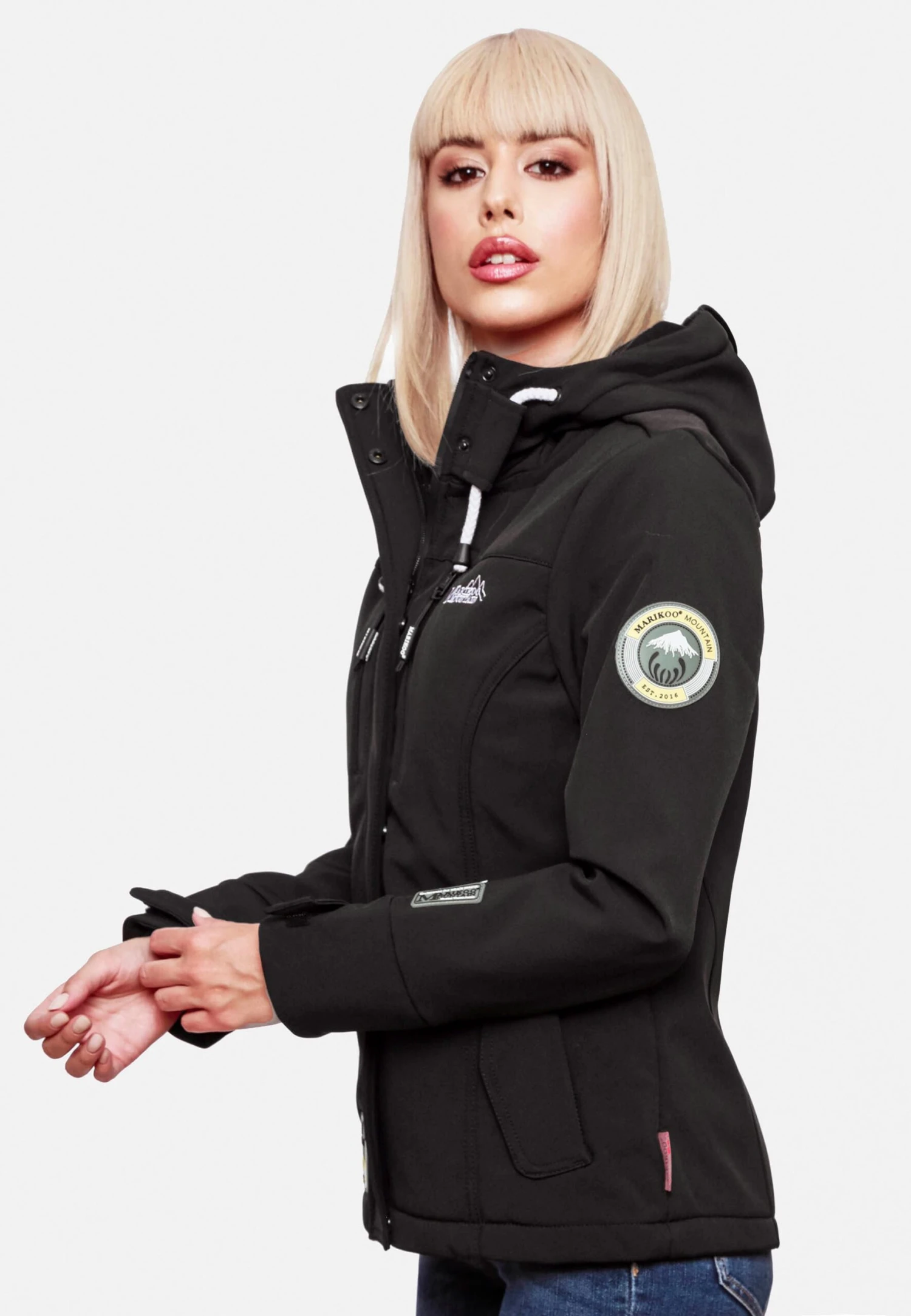 Marikoo Funktions - Outdoorjas - Schwarz 3 Marikoo Funktions - Outdoorjas - Schwarz - Afbeelding 3