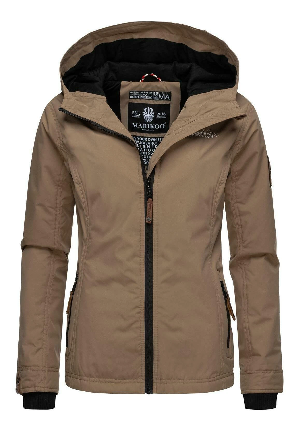 Marikoo Brombeere - Outdoorjas - Taupe 1 Marikoo Brombeere - Outdoorjas - Taupe