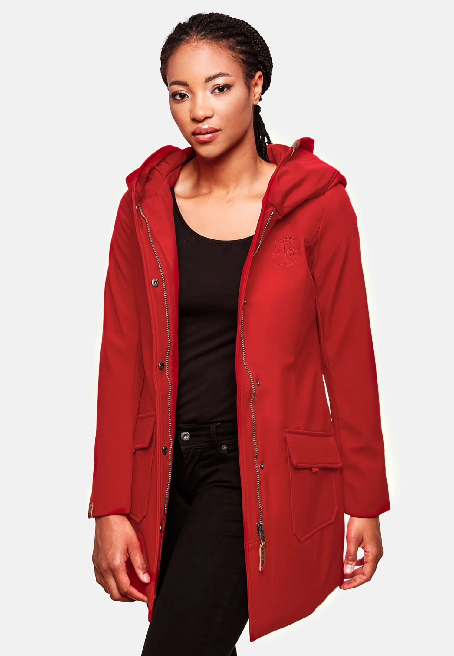 Marikoo Mayleen - Regenjas - Light Red 4 Marikoo Mayleen - Regenjas - Light Red - Afbeelding 4