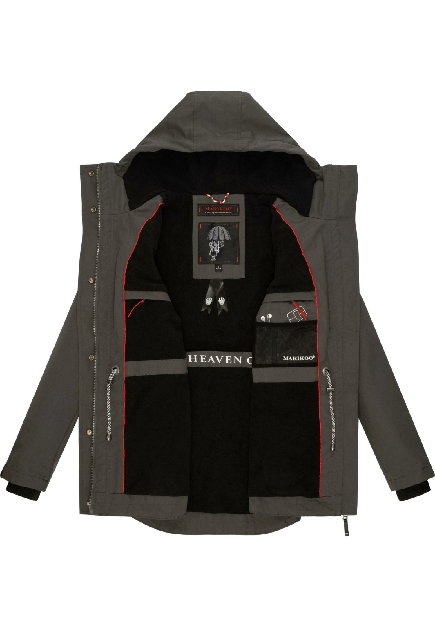 Marikoo Babetaa- Parka - Dark Grey 4 Marikoo Babetaa- Parka - Dark Grey - Afbeelding 4