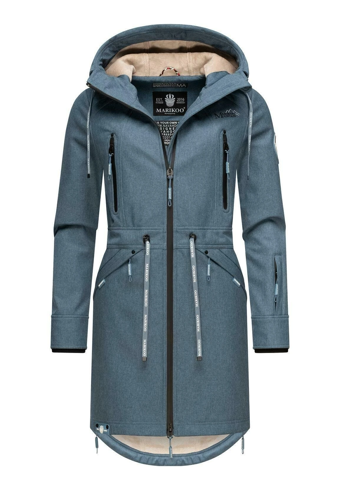 Marikoo Racquelle - Parka - Dusty Blue 5 Marikoo Racquelle - Parka - Dusty Blue - Afbeelding 5