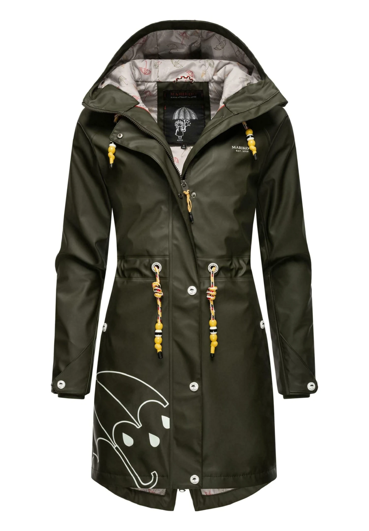 Marikoo Dancing Umbrella - Regenjas - Dark Olive 5 Marikoo Dancing Umbrella - Regenjas - Dark Olive - Afbeelding 5