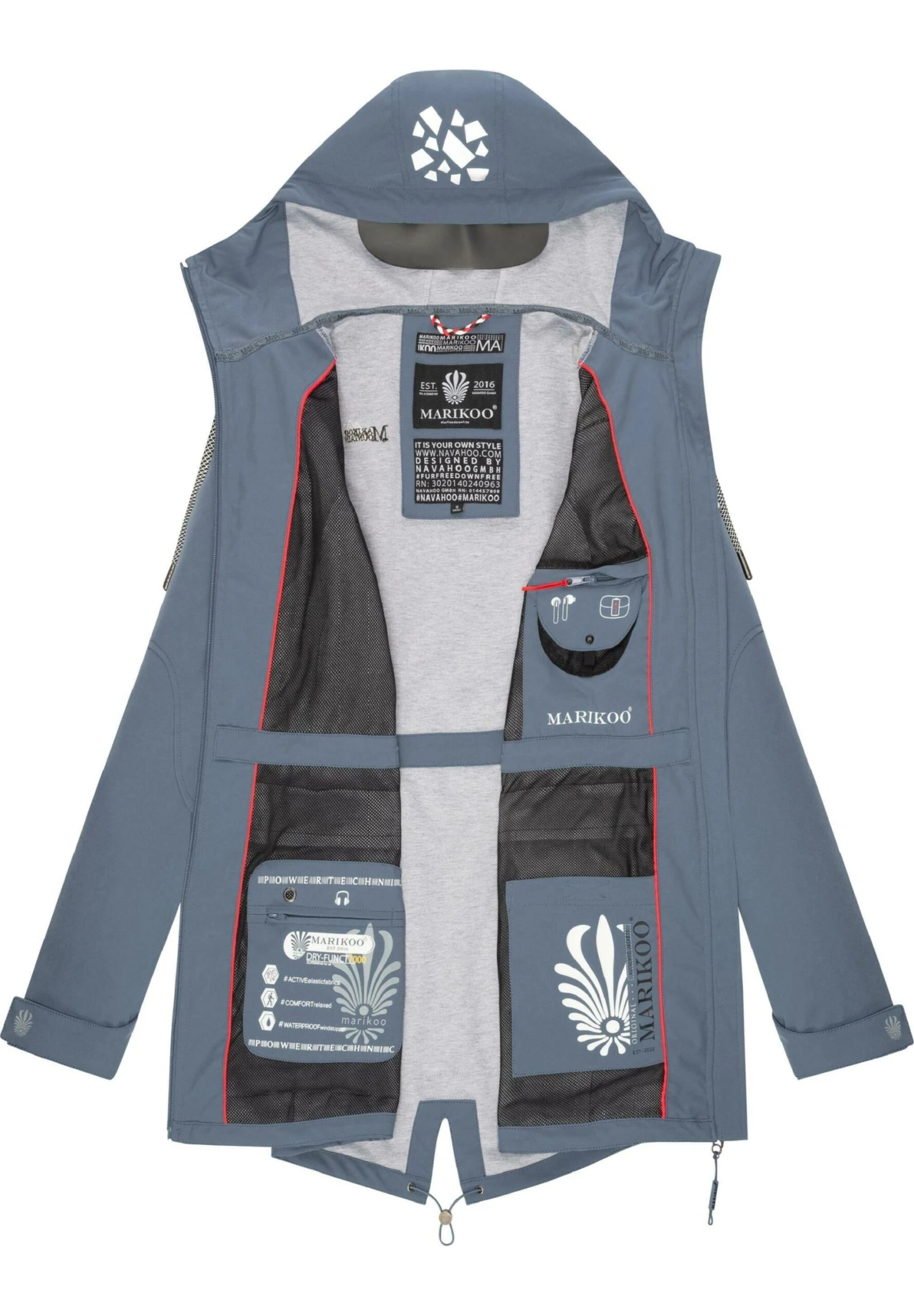 Marikoo Ulissaa - Regenjas - Dusty Blue 5 Marikoo Ulissaa - Regenjas - Dusty Blue - Afbeelding 5