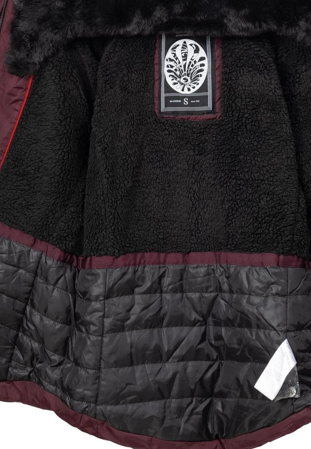 Marikoo Lotusblüte - Winterjas - Winered 5 Marikoo Lotusblüte - Winterjas - Winered - Afbeelding 5