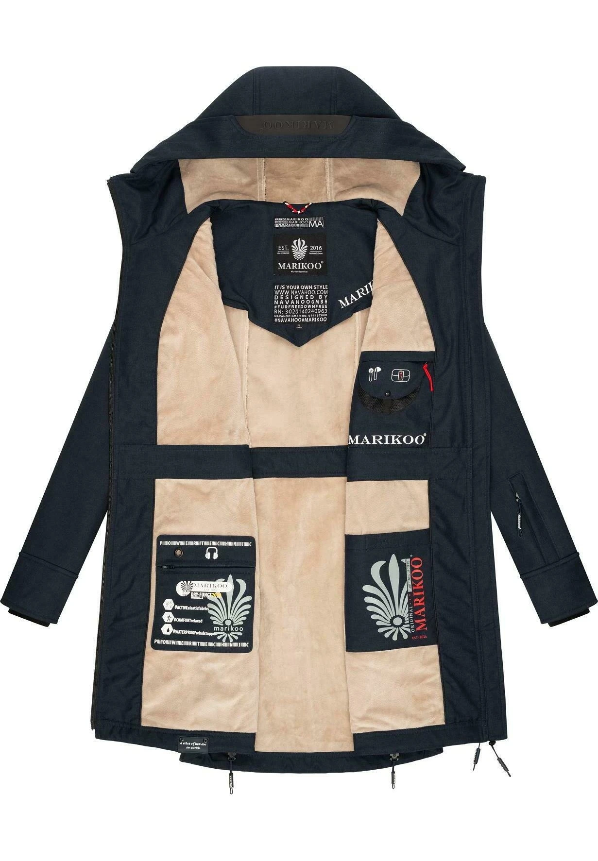 Marikoo Racquelle - Parka - Dark Blue 4 Marikoo Racquelle - Parka - Dark Blue - Afbeelding 4