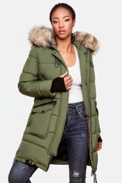 Marikoo Chaskaa - Winterjas - Olive 12 Marikoo Chaskaa - Winterjas - Olive -Mooie Dames Jas dc9155c1074f41139740af9e04bfe543