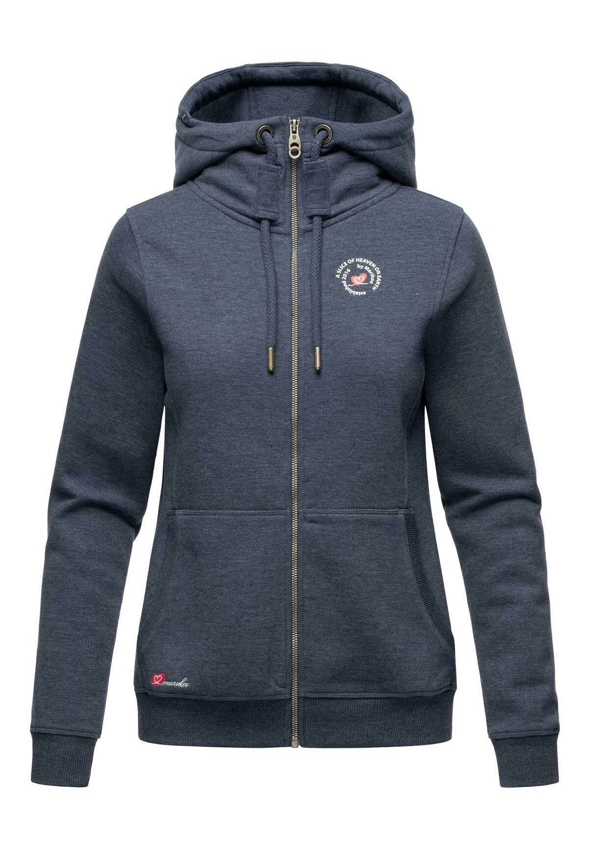 Marikoo Setsunaa - Sweater Met Rits - Dustybluemelange 4 Marikoo Setsunaa - Sweater Met Rits - Dustybluemelange - Afbeelding 4