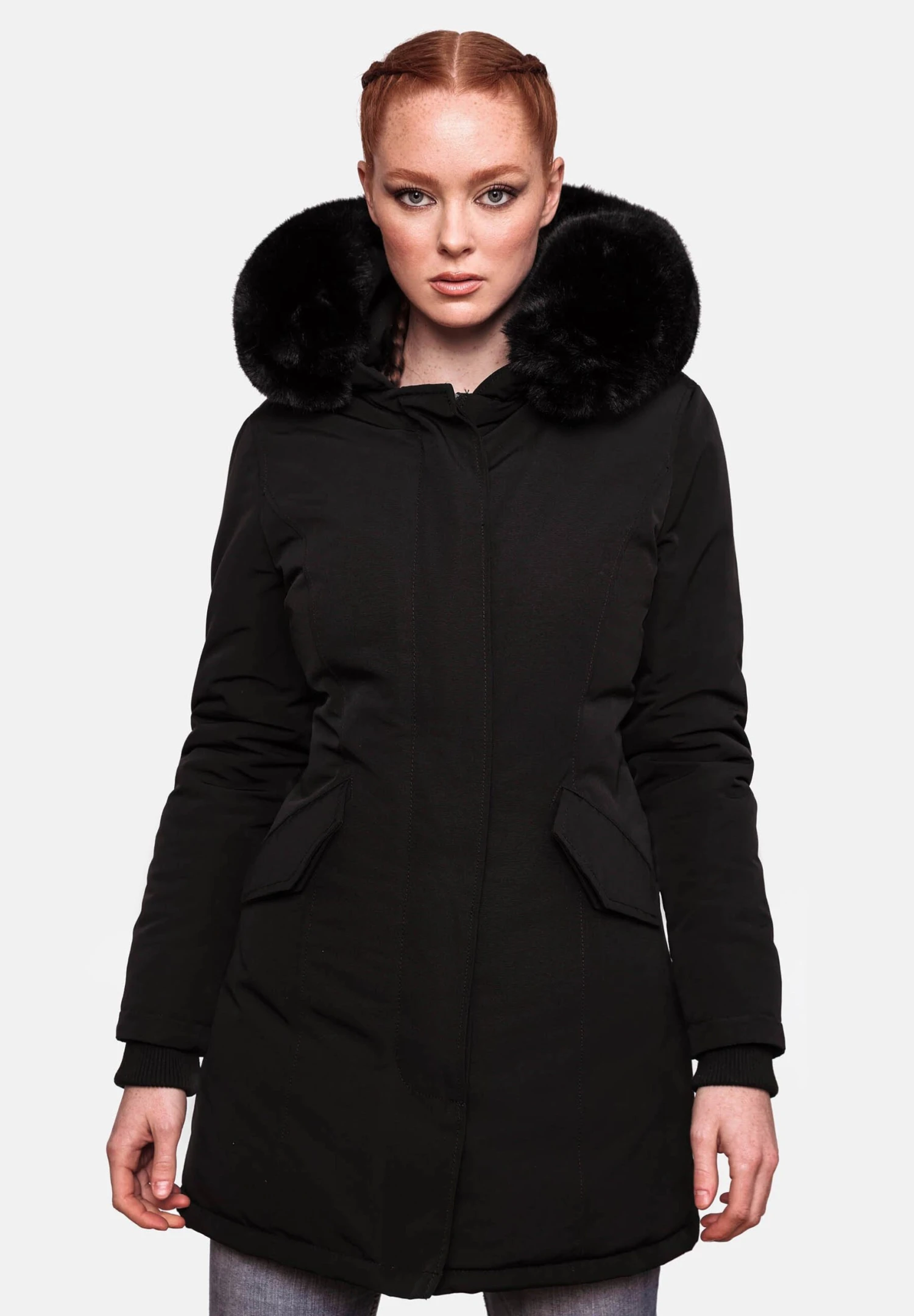 Marikoo Karmaa - Winterjas - Black With Black Fur 3 Marikoo Karmaa - Winterjas - Black With Black Fur - Afbeelding 3